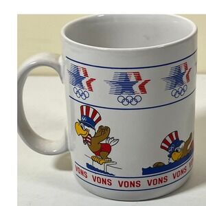 Vintage 1980s LA Olympics Sam the Eagle Vons‎ Coffee Mug Cup Collectible